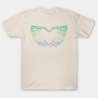 Gay Skeleton Heart Hands T-Shirt